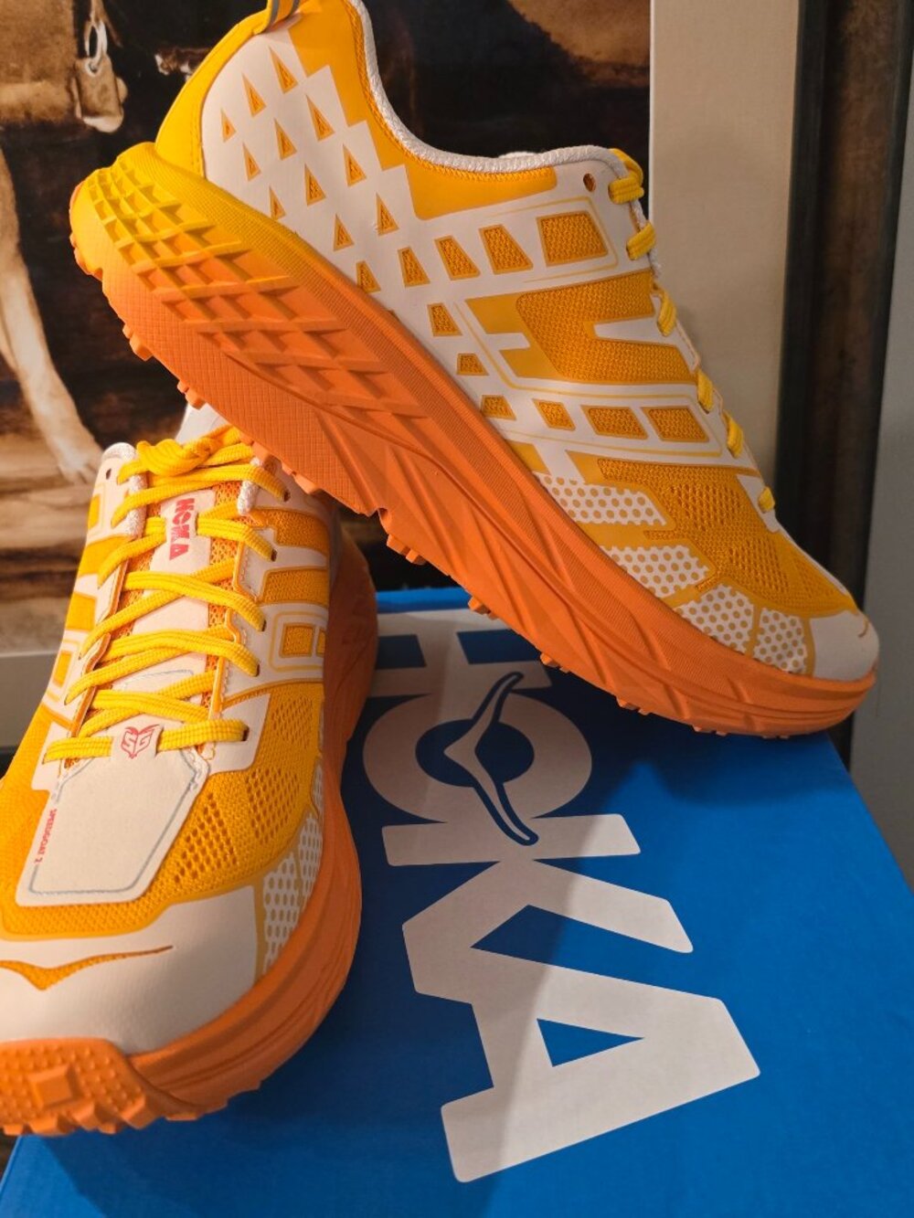 Hoka One One Speedgoat 2 Orange 1162710-DRL Trail Men’s Size 10.5 Shoes NEW